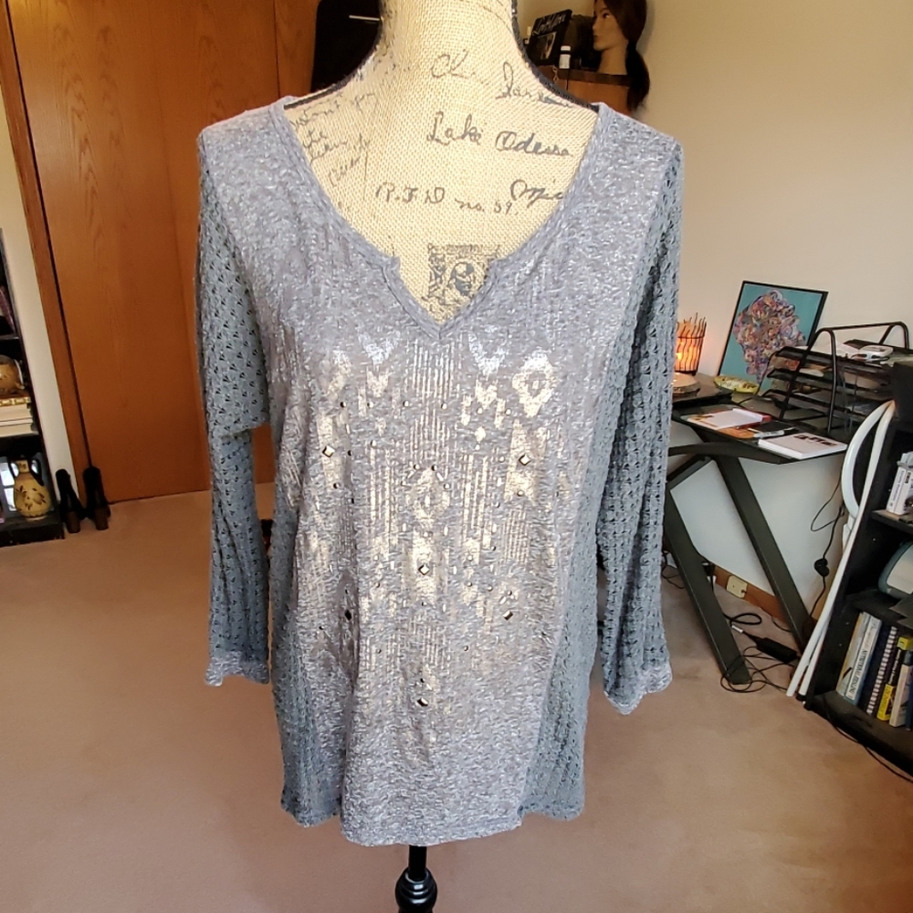 Maurices gray tunic size Large